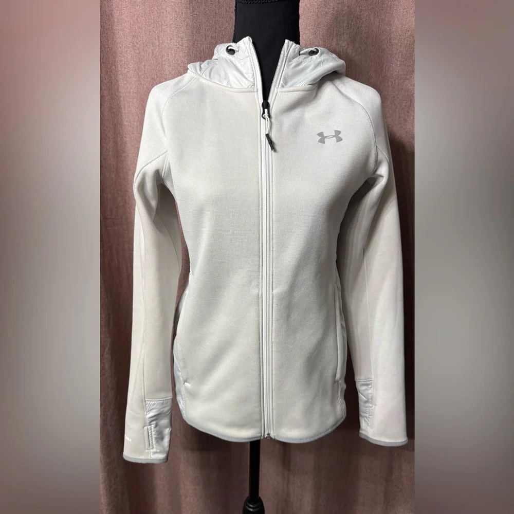 Under Armour Cold Gear Storm White Light Jacket Size XS Loose - Picture 2 of 8